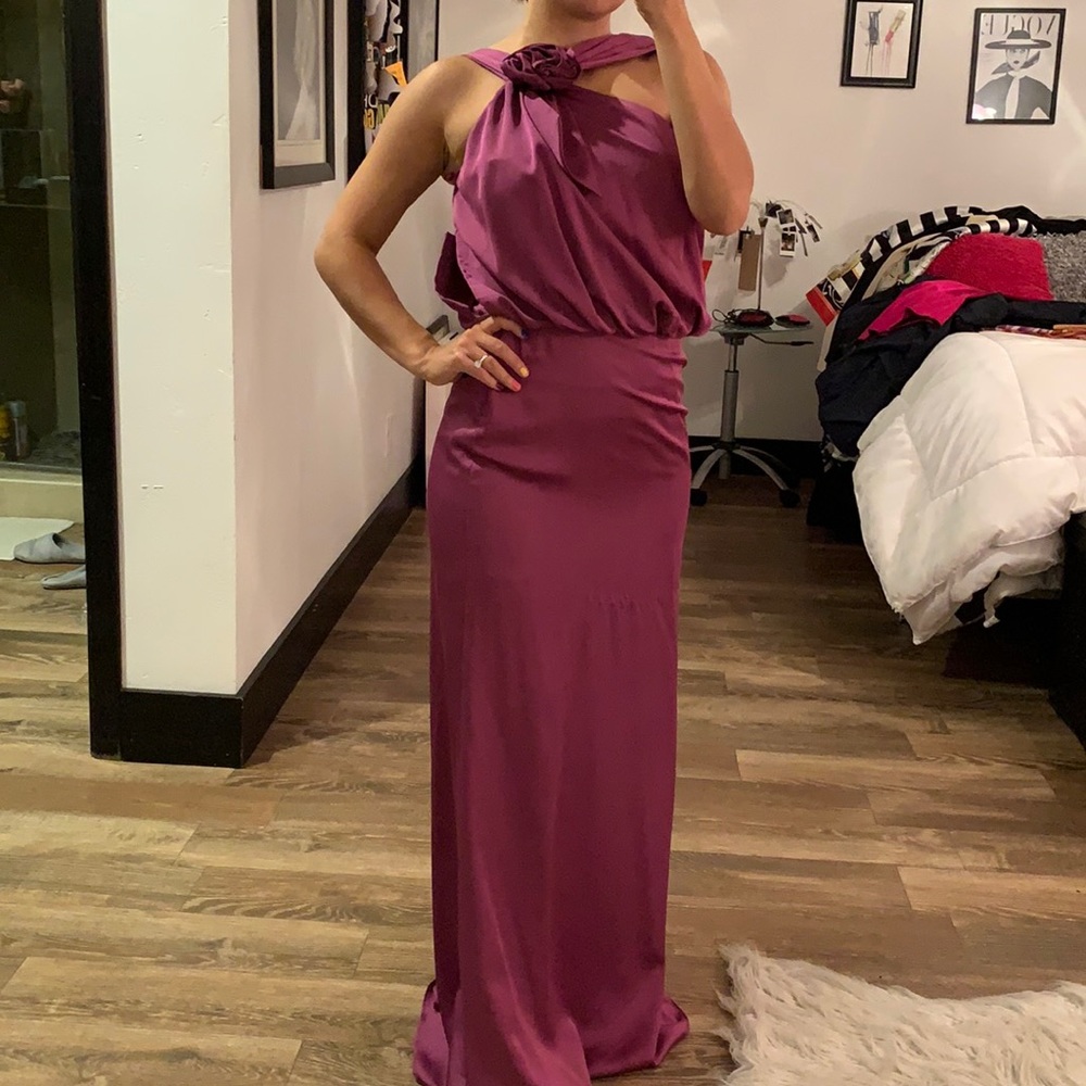Elegant Violet Evening Dress